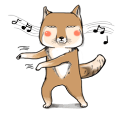 Orange comic-Tibetan Fox's true feelings sticker #11242097