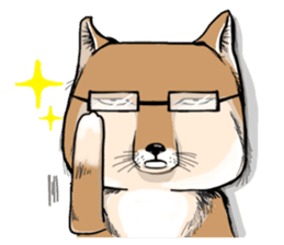 Orange comic-Tibetan Fox's true feelings sticker #11242099