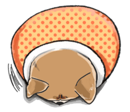 Orange comic-Tibetan Fox's true feelings sticker #11242102