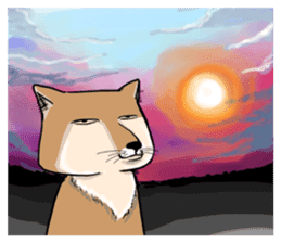 Orange comic-Tibetan Fox's true feelings sticker #11242104