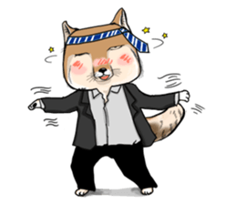 Orange comic-Tibetan Fox's true feelings sticker #11242107