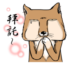 Orange comic-Tibetan Fox's true feelings sticker #11242108