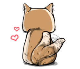 Orange comic-Tibetan Fox's true feelings sticker #11242109