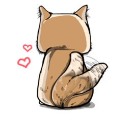 Orange comic-Tibetan Fox's true feelings sticker #11242109