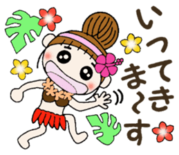 Hawaiian Girl ocyame of honorific Hen 2 sticker #11242156