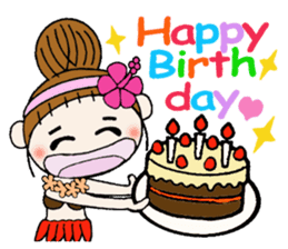 Hawaiian Girl ocyame of honorific Hen 2 sticker #11242184