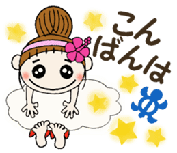 Hawaiian Girl ocyame of honorific Hen 2 sticker #11242190