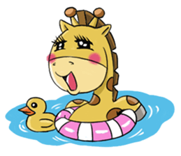 Giraffe world sticker #11243299