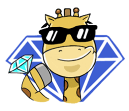 Giraffe world sticker #11243310