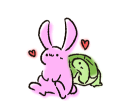 RABBIT AND TORTOISE. sticker #11244550