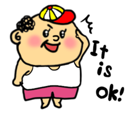 Cute old man (English version) sticker #11244560