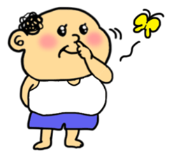 Cute old man (English version) sticker #11244566