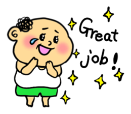 Cute old man (English version) sticker #11244575