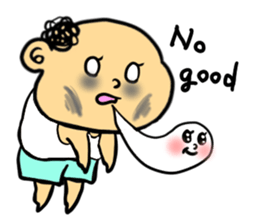 Cute old man (English version) sticker #11244586