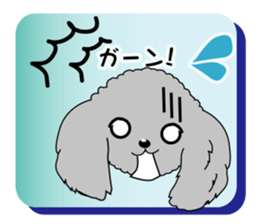 Silver poodle LOVE sticker #11244701