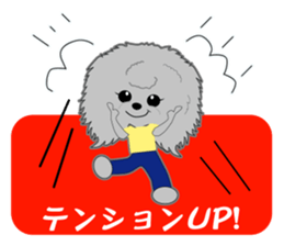 Silver poodle LOVE sticker #11244704