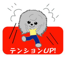 Silver poodle LOVE sticker #11244704
