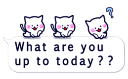 English cloud and cats! sticker #11244863