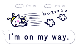 English cloud and cats! sticker #11244867