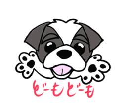 Black and white Shih Tzu dog sticker #11246323