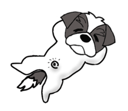 Black and white Shih Tzu dog sticker #11246327