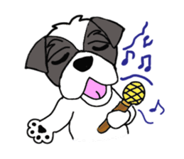 Black and white Shih Tzu dog sticker #11246329
