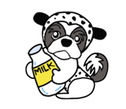 Black and white Shih Tzu dog sticker #11246335
