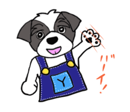 Black and white Shih Tzu dog sticker #11246342