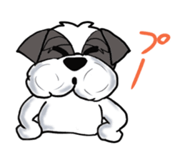 Black and white Shih Tzu dog sticker #11246346
