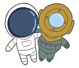 Astronaut & Aquanaut sticker #11248852