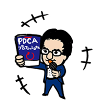 "Work on PDCA!!" by Masato Inada sticker #11249350