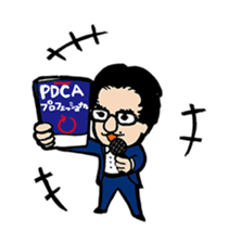 "Work on PDCA!!" by Masato Inada sticker #11249350