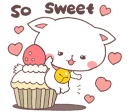 Sweet Nya-tan Japanese & English sticker #11249802