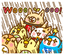 Tadashi, Fuku-chan, and their friends sticker #11250181