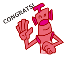 Pink Robot sticker #11250365