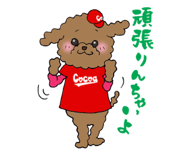 Teacup life of the poodle "cocoa" 2 sticker #11252677