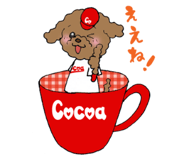 Teacup life of the poodle "cocoa" 2 sticker #11252685