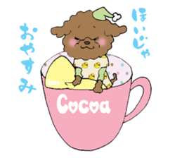 Teacup life of the poodle "cocoa" 2 sticker #11252690
