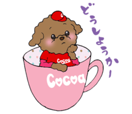Teacup life of the poodle "cocoa" 2 sticker #11252699