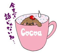 Teacup life of the poodle "cocoa" 2 sticker #11252702