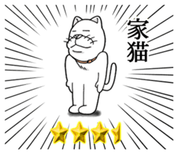 White cat divine fortune sticker #11252746