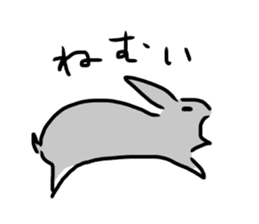 Gray rabbit1 sticker #11252999