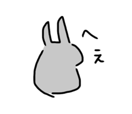 Gray rabbit1 sticker #11253008