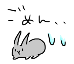 Gray rabbit1 sticker #11253009