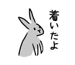 Gray rabbit1 sticker #11253018