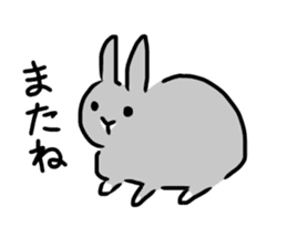 Gray rabbit1 sticker #11253020