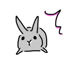 Gray rabbit1 sticker #11253024
