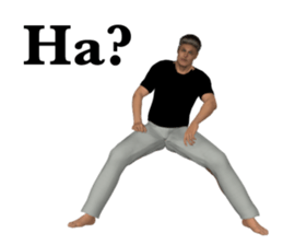 Tough look man sticker #11253170