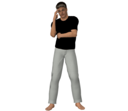 Tough look man sticker #11253173