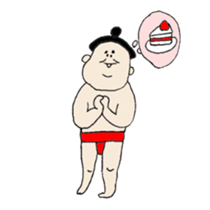 happy sumo wrestler sticker #11253873